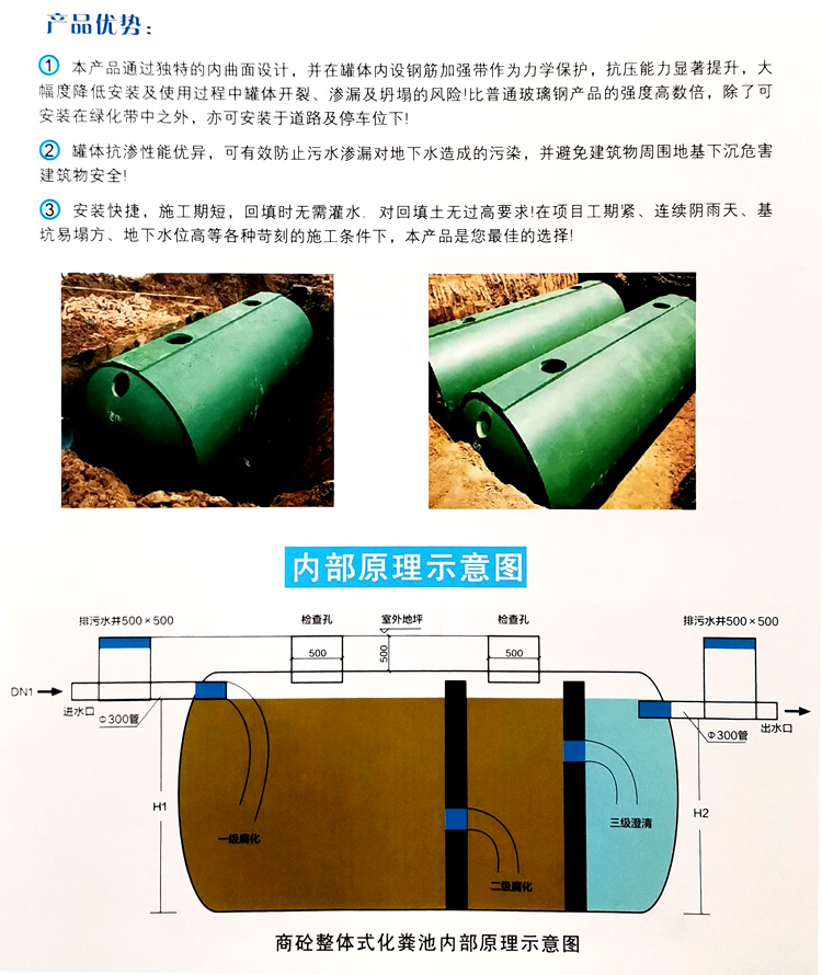 新泰玻璃钢化粪池